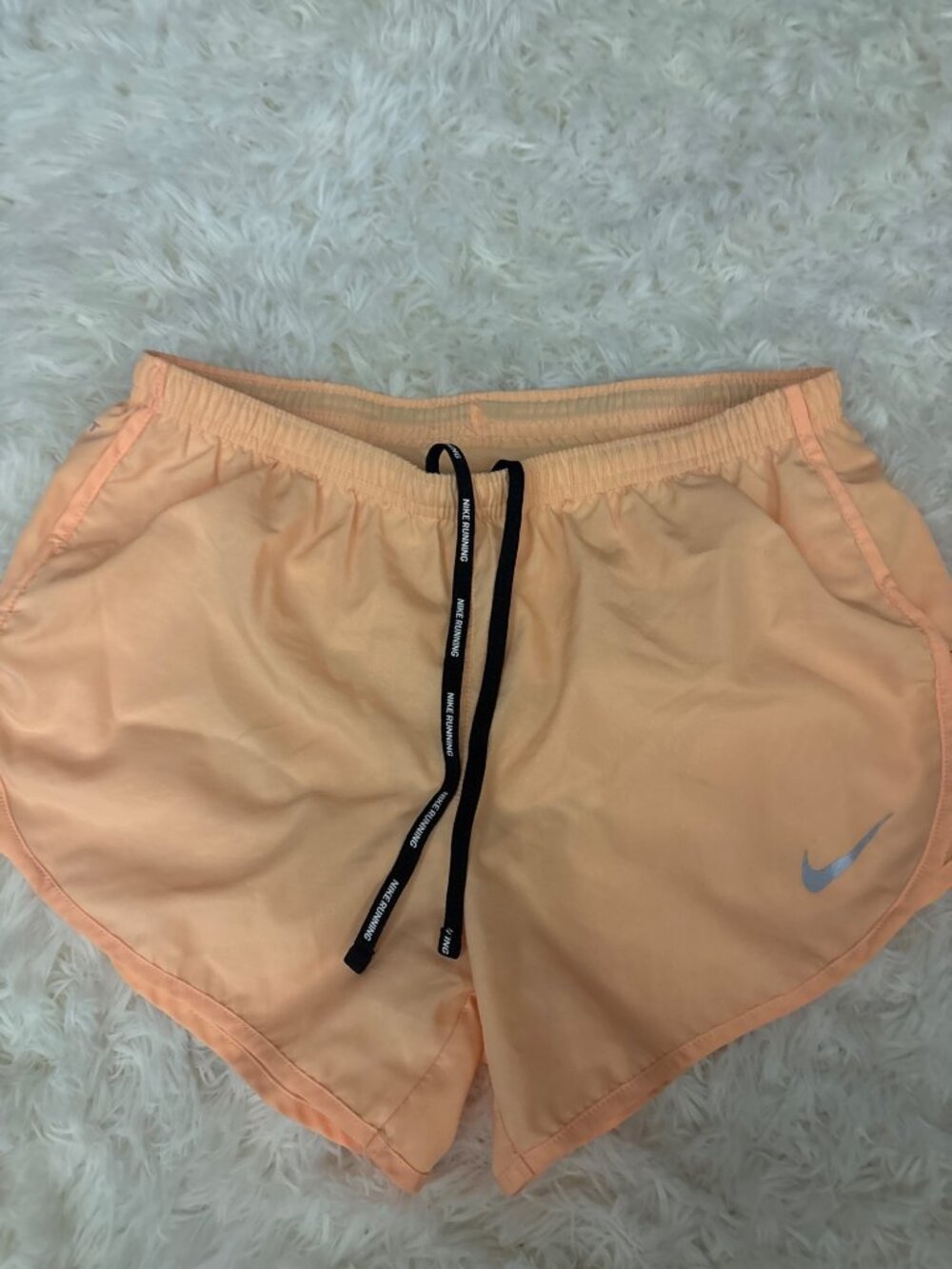 Nike Dri-Fit Peach Running Shorts Womens Small Reflective Logo